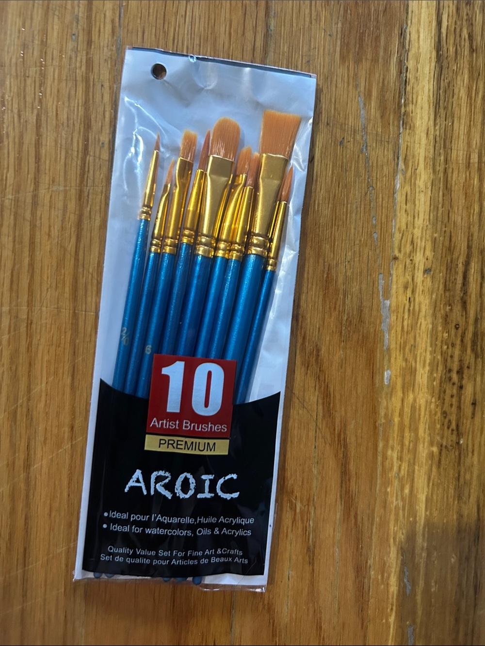 Premium Blue Artist Brush Set - 10 Piece